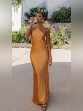 Hello Molly Crossover Halter Dress